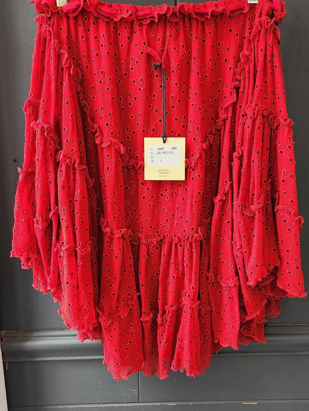 Jean Paul Gaultier Deep Red Eyelet Skirt - Picture 11 of 15